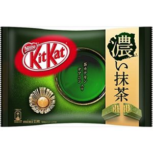 日本NESTLE KITKAT 浓郁巧克力涂层威化夹心饼干 抹茶味 11枚入 124.3g