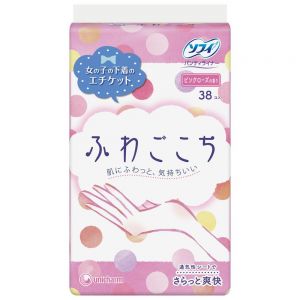 日本UNICHARM苏菲 透气干爽护垫 玫瑰香型 38枚入