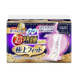 日本UNICHARM尤妮佳苏菲超熟睡安心纤长型特多夜用卫生巾 40cm*8枚