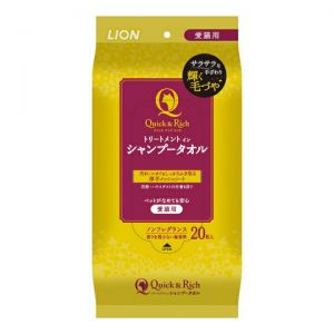 日本LION狮王免洗毛巾猫用宠物湿巾去污除臭清洁L-65