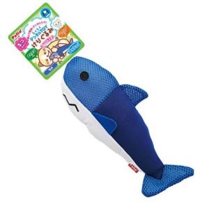 日本PETIO派地奥猫咪玩具鲨鱼毛绒逗猫玩具猫咪抱枕磨爪磨牙