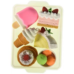 日本IWAKO 卡通可拆卸可组装甜点蛋糕造型橡皮擦 3Y+ 6个入