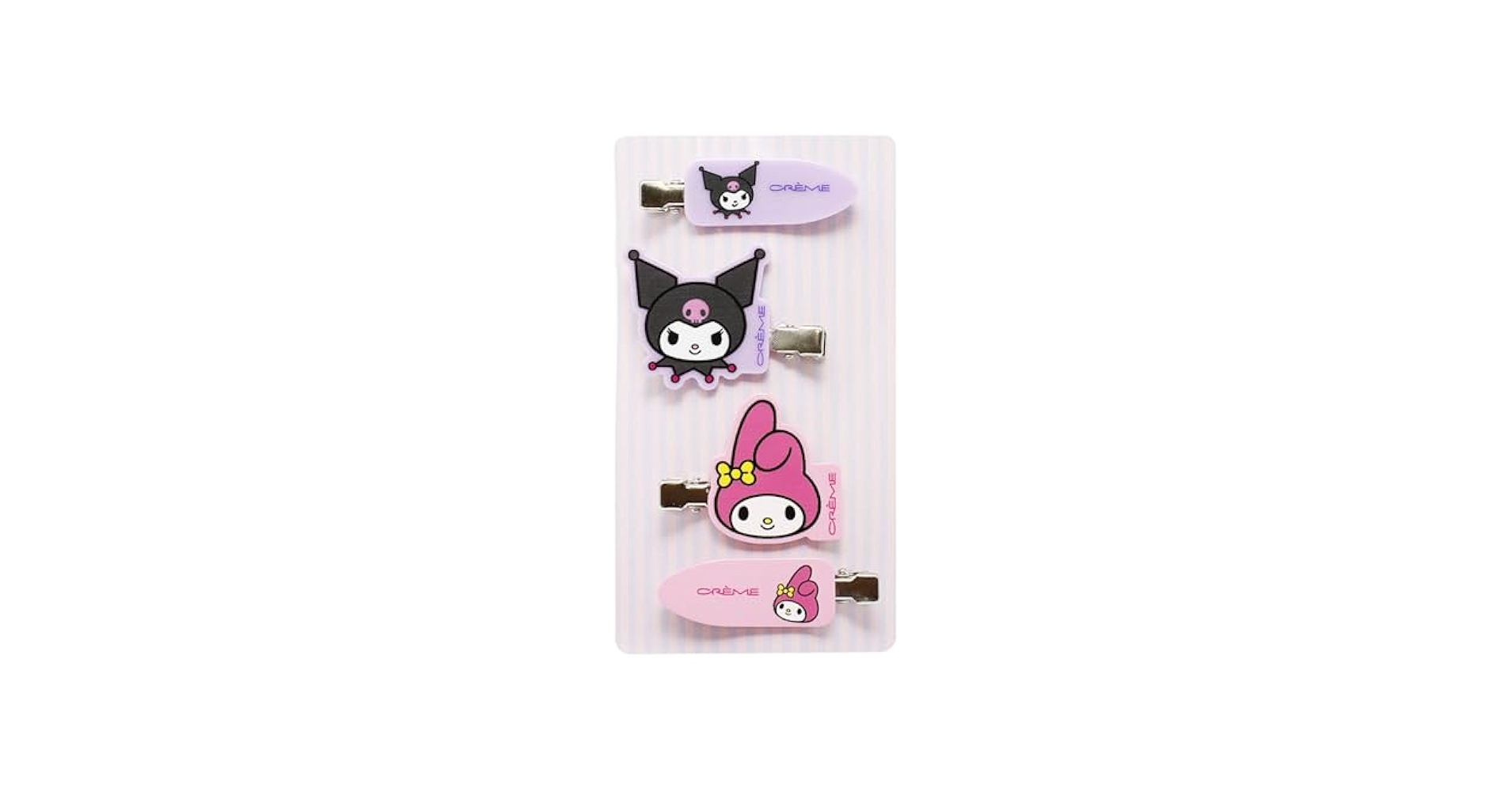 TESOLIFE特搜商城 TCS SANRIO MY MELODY×KUROMI CREASE-FREE HAIR CLIPS
