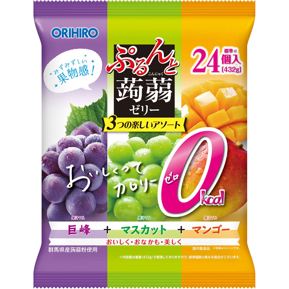 TESOLIFE特搜商城 ORIHIRO KONJAC JELLY MUSCAT MANGO GRAPE
