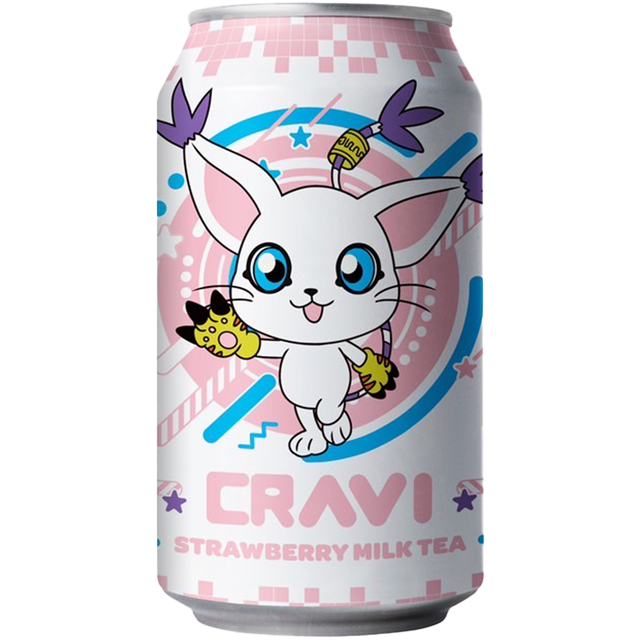 TESOLIFE特搜商城 CRAVI-DIGIMON TAILMON MILK TEA STRAWBERRY