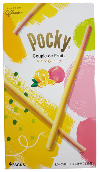 GLICO POCKY COUPLEDEFRUITS LEMON & PEACH 81G - TESOLIFE特搜商城