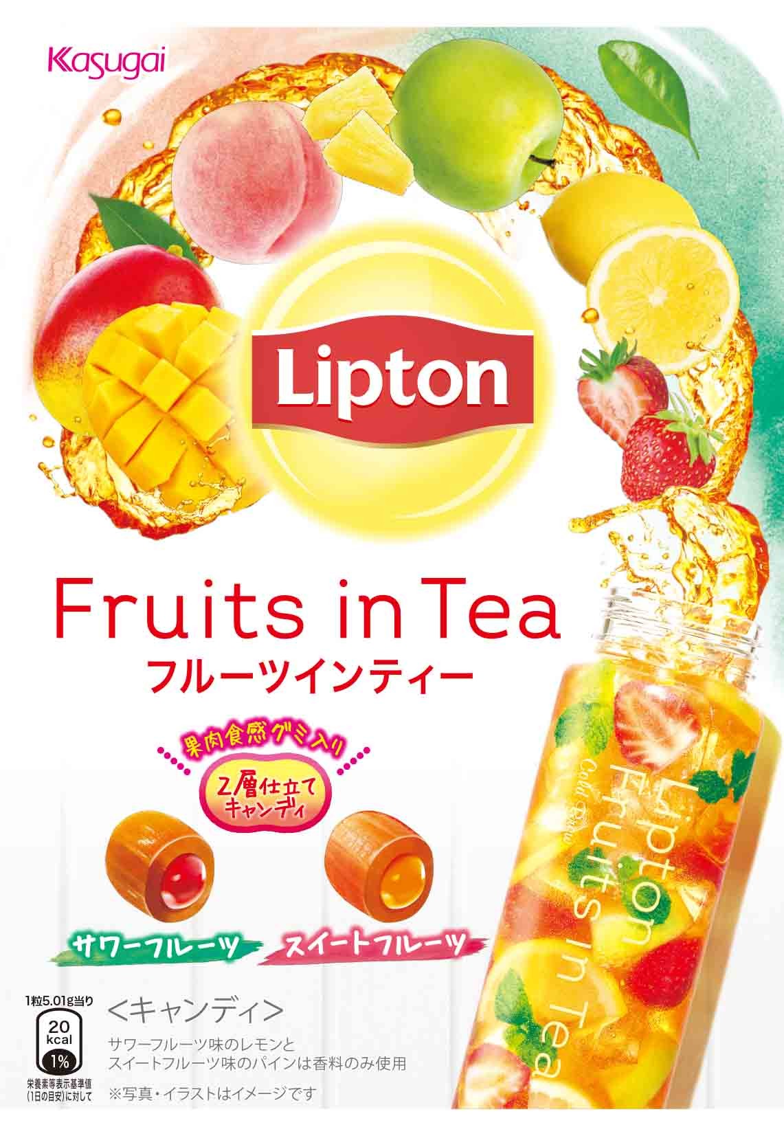 TESOLIFE特搜商城 KASUGAI X LIPTON FRUITS IN TEA CANDY SWE