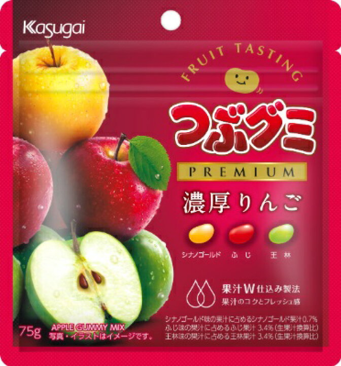 TESOLIFE特搜商城 KASUGAI TSUBU GUMMY PREMIUM RICH APPLE