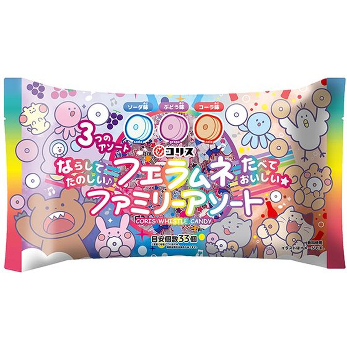 TESOLIFE特搜商城 CORIS RAMUNE WHISTLE CANDY ASSORTED 90G