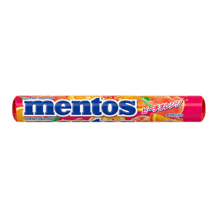 TESOLIFE特搜商城 KRACIE MENTOS PEACH ORANGE CHEWY JUICY CANDY