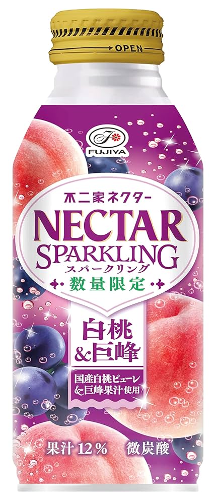 TESOLIFE特搜商城 FUJIYA NECTAR SPARKLING WHITE PEACH & KYOHO GRAPE