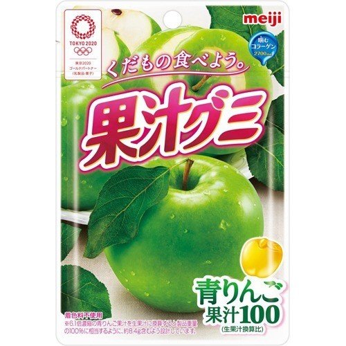 TESOLIFE特搜商城 MEIJI FRUIT GUMMY - GREEN APPLE 47G
