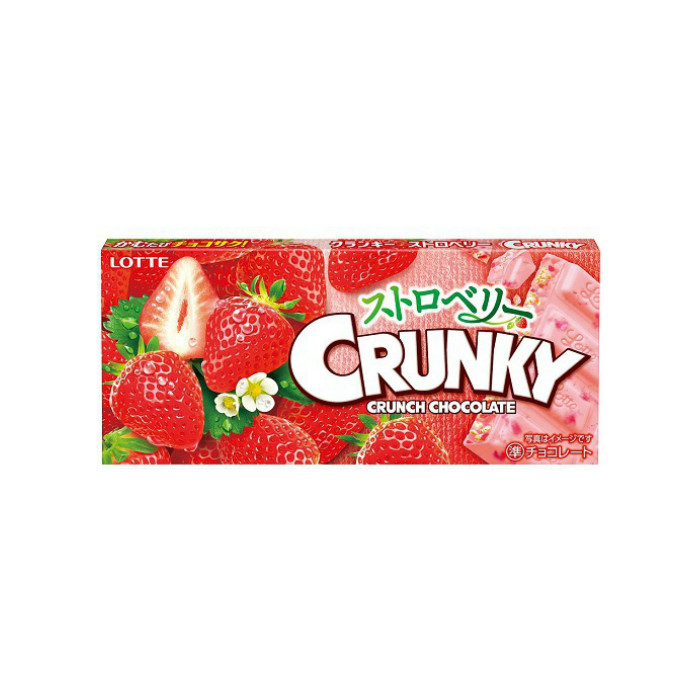 TESOLIFE特搜商城 LOTTE CRUNKY CRUNCH CHOCOLATE STRAWBERRY