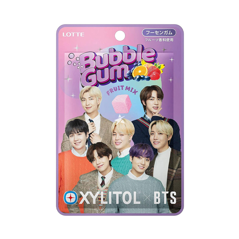 TESOLIFE特搜商城 LOTTE XYLITOL BTS BUBBLE GUM