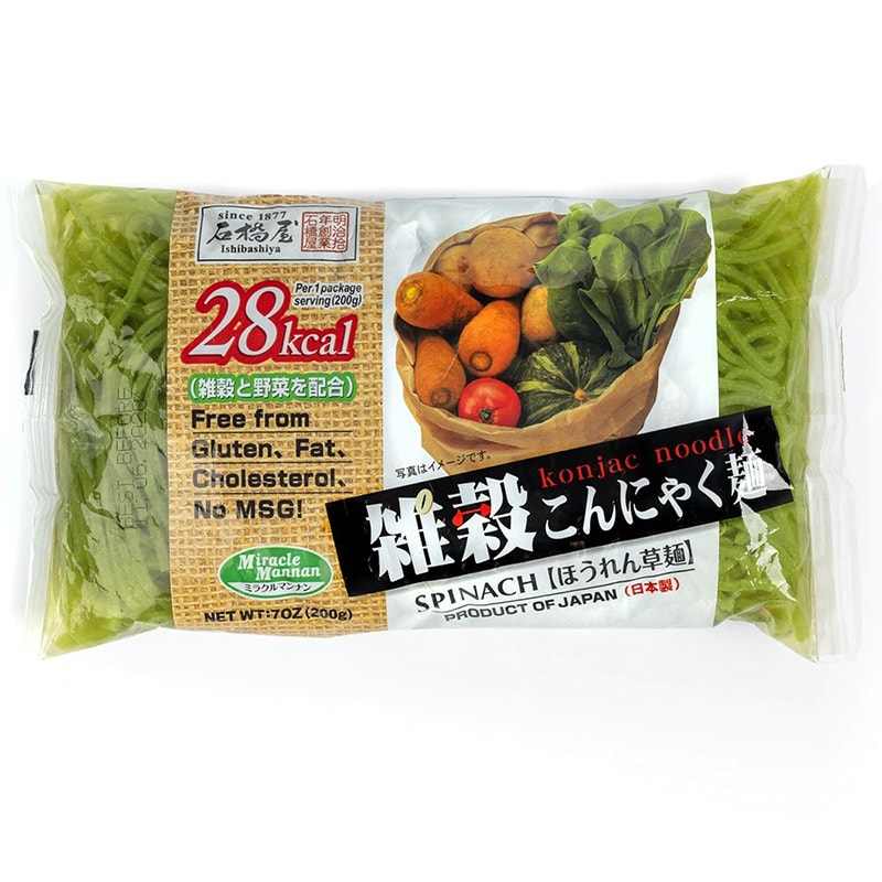 ISHIBASHIYA YAM NOODLES SPINACH KONNYAKU - TESOLIFE特搜商城