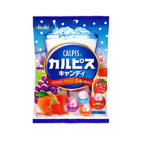 TESOLIFE特搜商城 CALPIS Candy Grape Orange Peach Flavor 96g