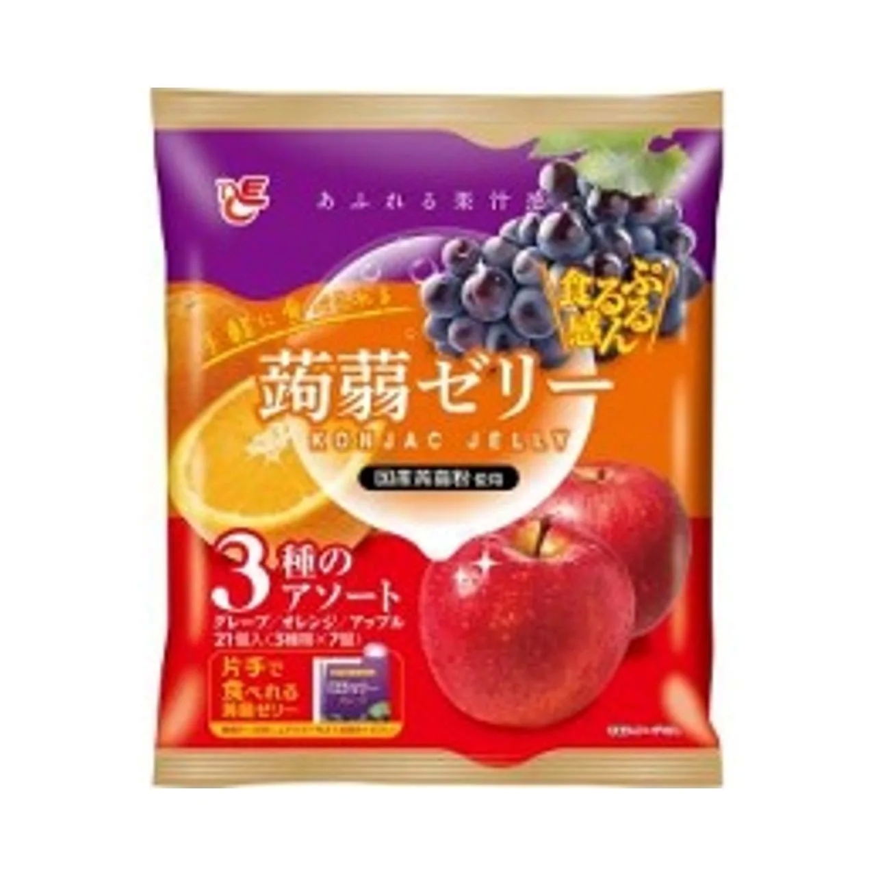 オニキス1.5kg×3、グアナラ1kg×2袋 TESOLIFE特搜商城 ACE KONJAC JELLY GRAPE ORANGE APPLE