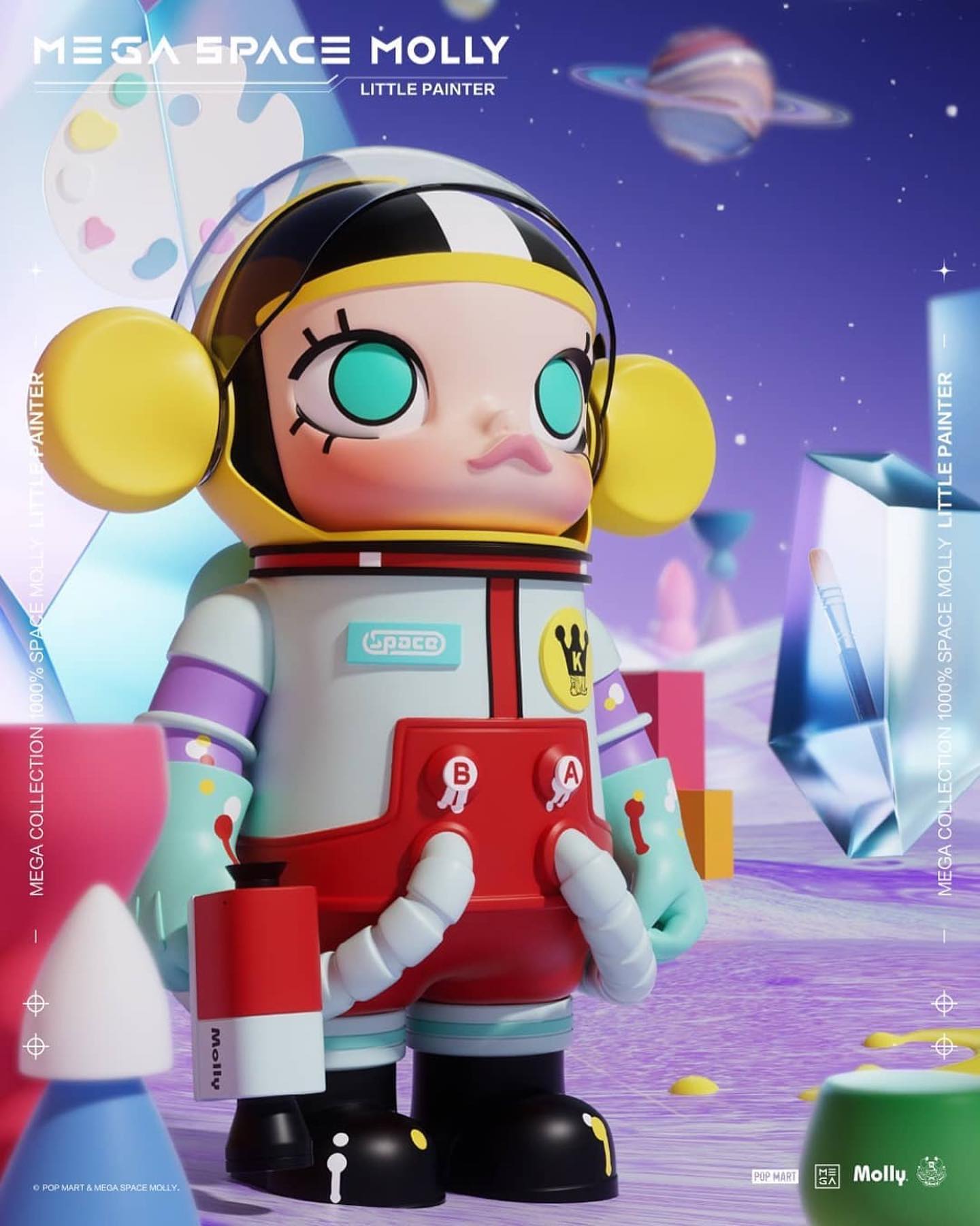 PopMart Mega Collection Space Molly Little Painter 1000% MEGA