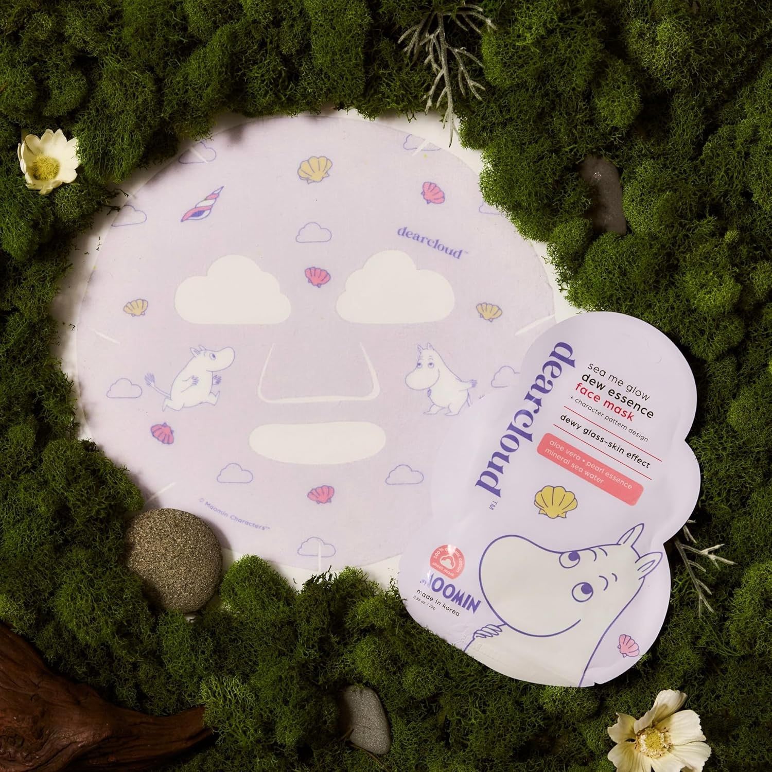 TESOLIFE特搜商城 DEARCLOUD MOOMIN SEA ME GLOW DEW ESSENCE FACE MASK
