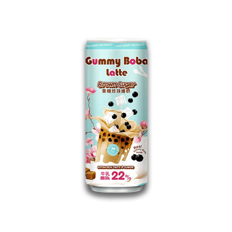 TESOLIFE特搜商城 O'S GUMMY BOBA LATTE BROWN SUGAR CAN