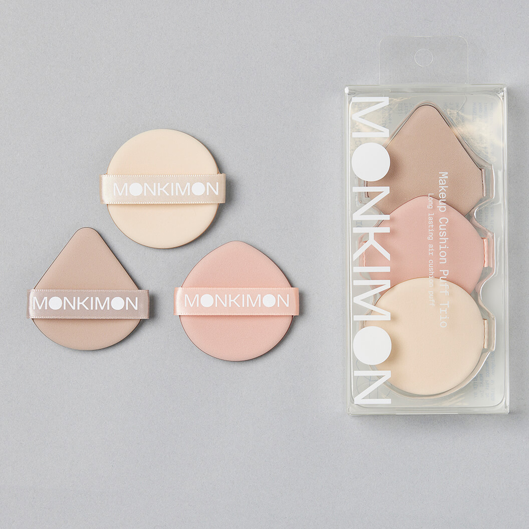 TESOLIFE特搜商城 MONKIMON MAKEUP CUSHION PUFF TRIO MM-0010