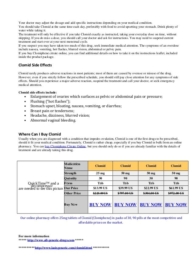 Buying Clomid Without A Prescription