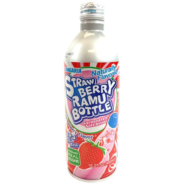 日本sangaria 草莓汽水饮料480ml Tesolife特搜商城