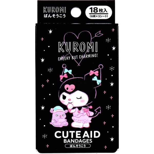 TESOLIFE特搜商城 SANTAN SANRIO KUROMI CHARACTER AID BANDAGE