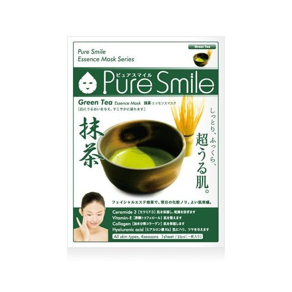 PURE SMILE Green Tea Essence Facial Mask Series 1sheet