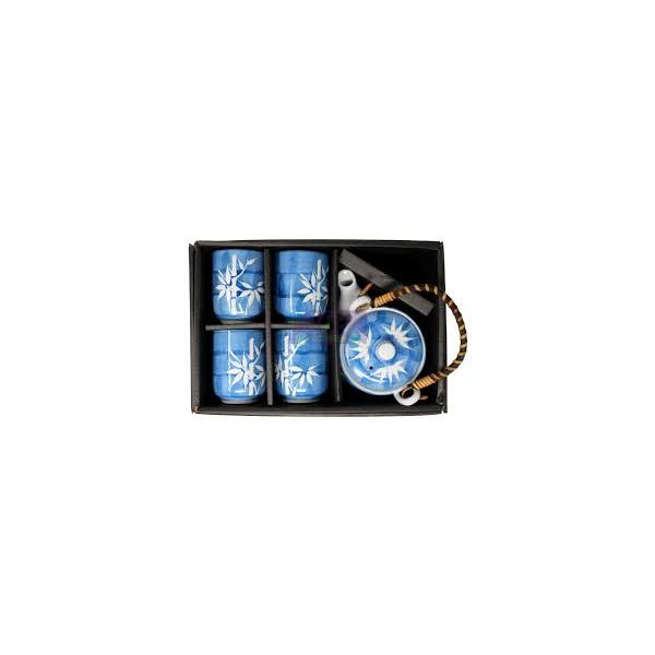 TESOLIFE特搜商城1:4 TEA SET W/STNR WDN HND TPS106