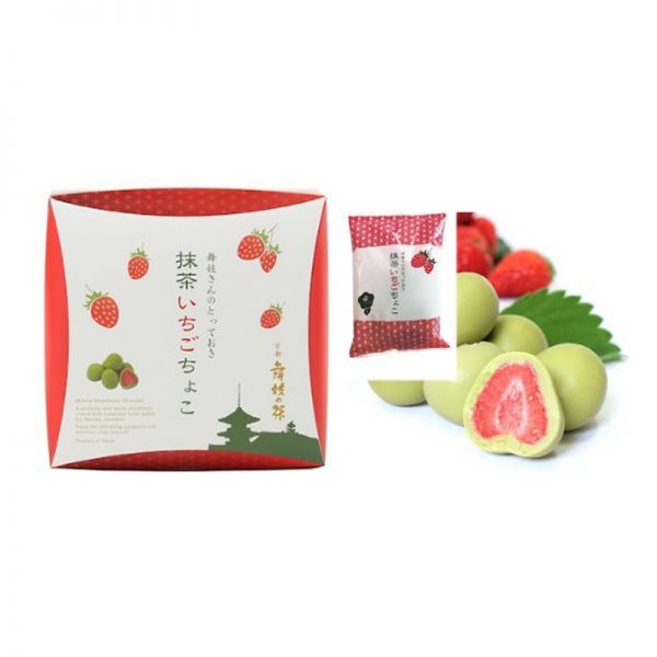 日本舞妓の茶本舗草莓抹茶巧克力72G - TESOLIFE特搜商城