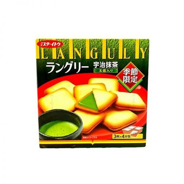 菓子 yu-ma TESOLIFE特搜商城 LANGULY Uji Matcha Sandwich Cookie 128.4g