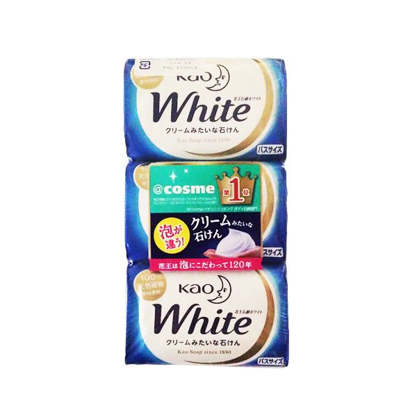 TESOLIFE特搜商城 KAO WHITE Bar Soap Bath Size Natural Plant