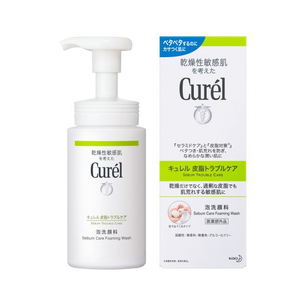 TESOLIFE特搜商城KAO Curel Sebum Care Foaming Wash 150ml