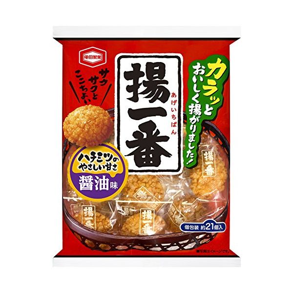 日本KAMEDA日本龟田制果杨一番天然小麦大豆植物米果醇香酱油味