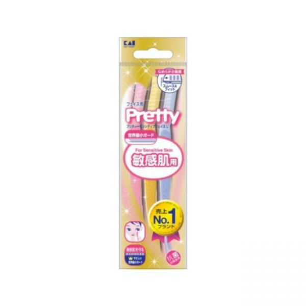 TESOLIFE特搜商城 KAI Pretty Face L Razor For Sensitive Skin 3pcs