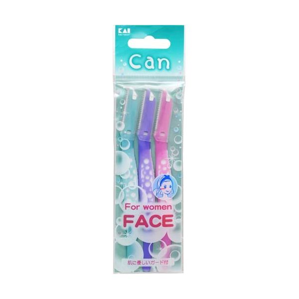 TESOLIFE特搜商城 KAI Can 3cm Razor for Face 3pcs
