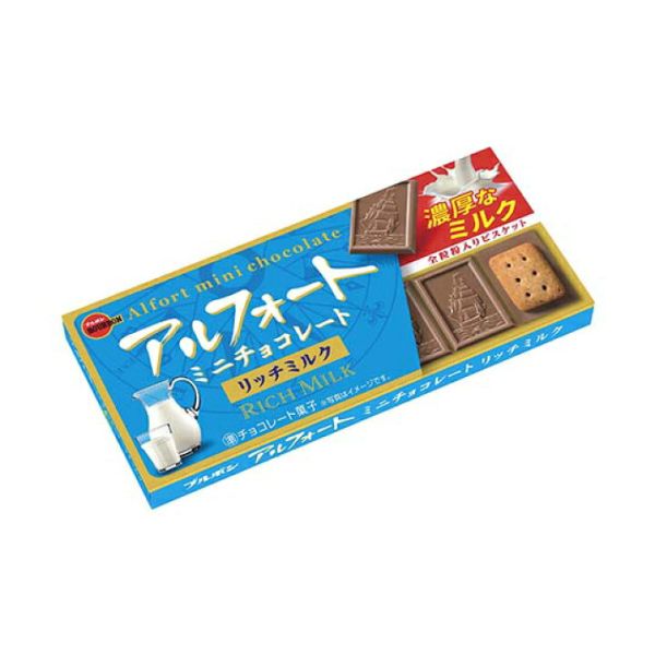 TESOLIFE特搜商城 BOURBON ALFORT MINI CHOCOLATE BISCUIT RICH MILK