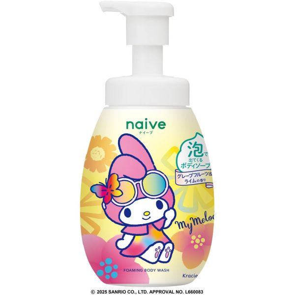 TESOLIFE特搜商城 KRACIE NAIVE BODY BUBBLE SOAP GRAPEFRUIT MELODY