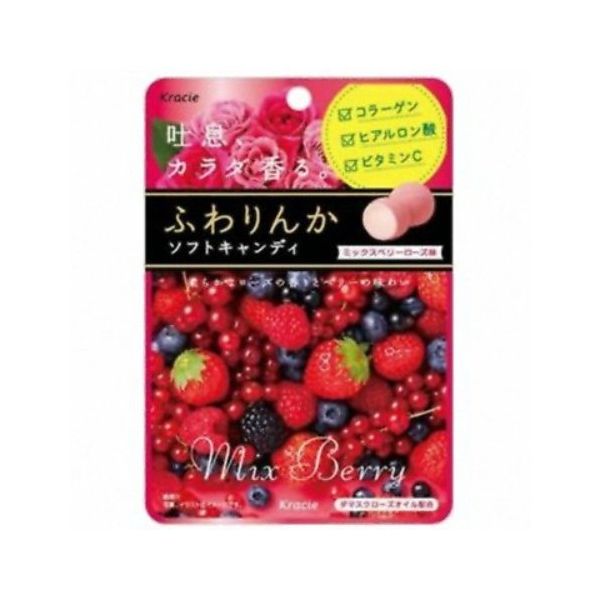 TESOLIFE特搜商城 KRACIE FUWARINKA Mix Berry Rose Candy 32g