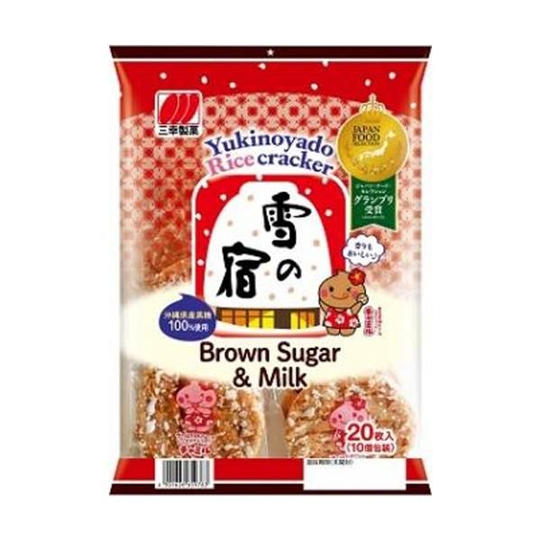 TESOLIFE特搜商城 SANKO RICE CRACKER YUKI NO YADO BROWN SUGAR MILK