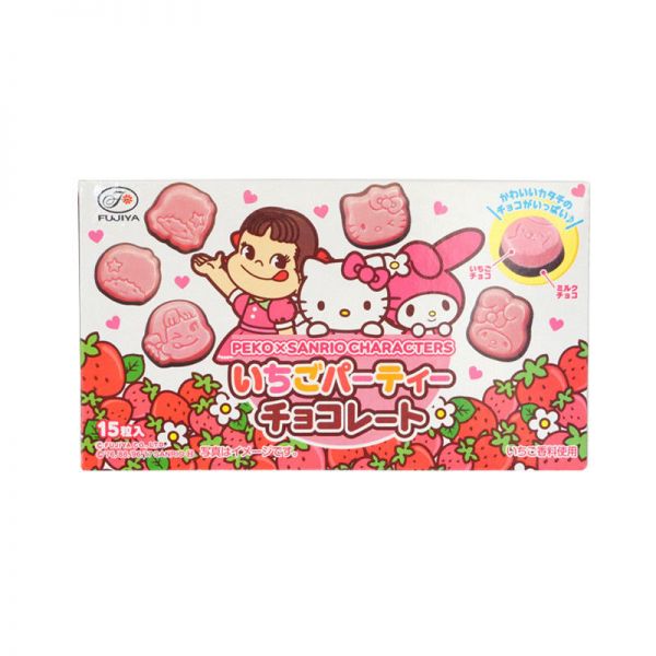 TESOLIFE特搜商城 FUJIYA PEKO & SANRIO ICHIGO CHOCOLATE 15P 40G