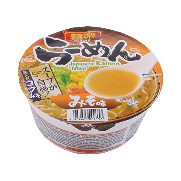 TESOLIFE特搜商城 MENRAKU Japanese Miso Flavor Instant Noodles 90.9g