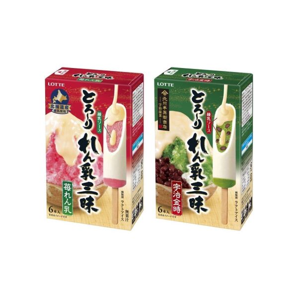 TESOLIFE特搜商城 LOTTE CONDENSED MILK MATCHA RED BEAN ICE