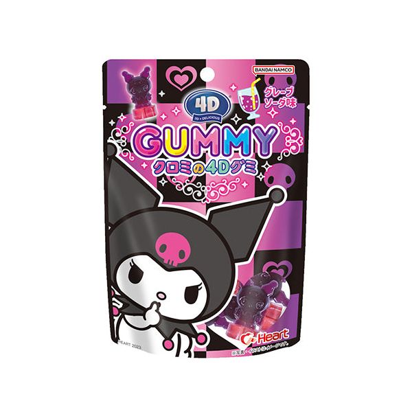 TESOLIFE特搜商城 HEART X SANRIO KUROMI 4D GUMMY GRAPE SODA FLAVOR