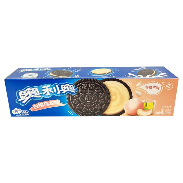 TESOLIFE特搜商城 OREO SANDWICH BISCUIT WHITE PEACH OOLONG