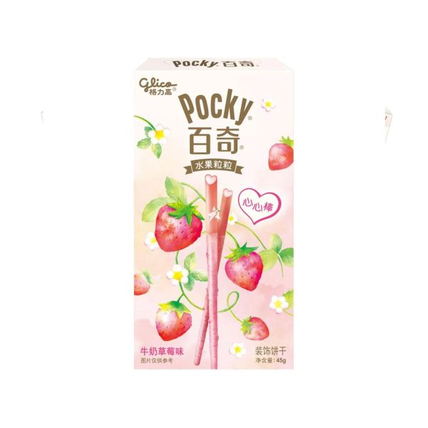 TESOLIFE特搜商城 GLICO POCKY MILK STRAWBERRY STICKS FLAVOR