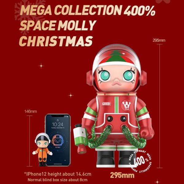 POPMART MOLLY MEGA 400% SPACE MOLLY XMAS - TESOLIFE特搜商城