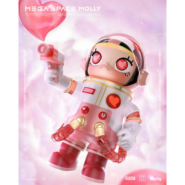 POPMART MEGA 1000% SPACE MOLLY HEARTBEAT - TESOLIFE特搜商城