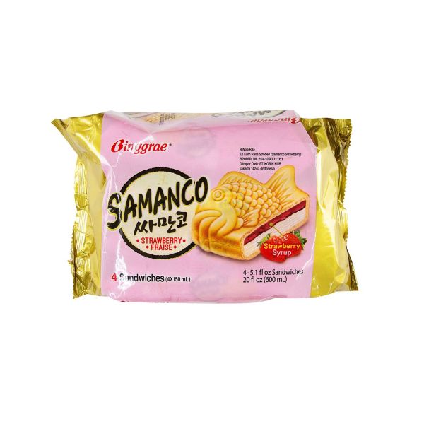 TESOLIFE特搜商城 BINGGRAE SAMANCO TAIYAKI STRWBRY 4P